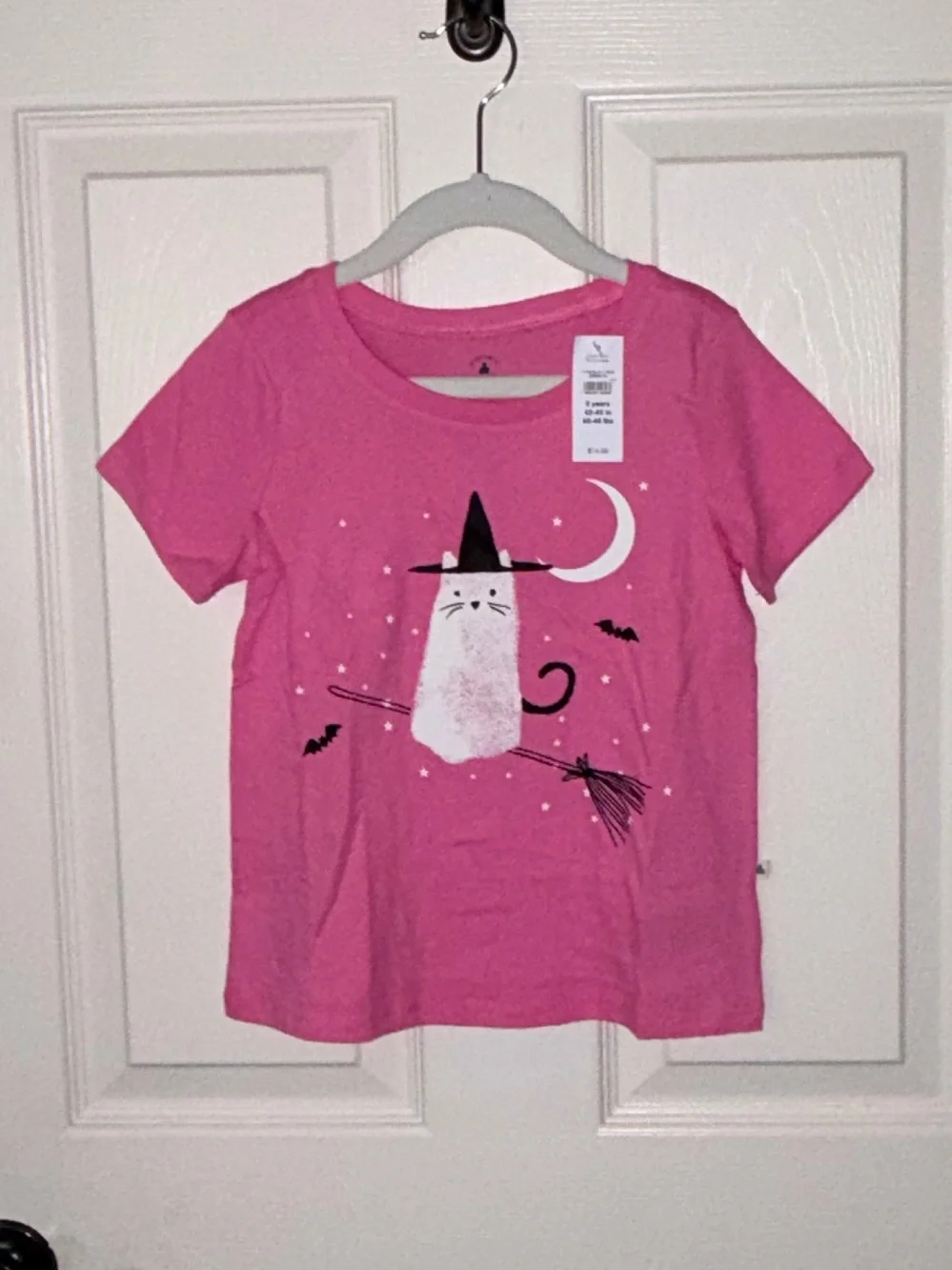 GAP Pink Halloween Witch Cat Graphic Tee 🐈‍⬛
